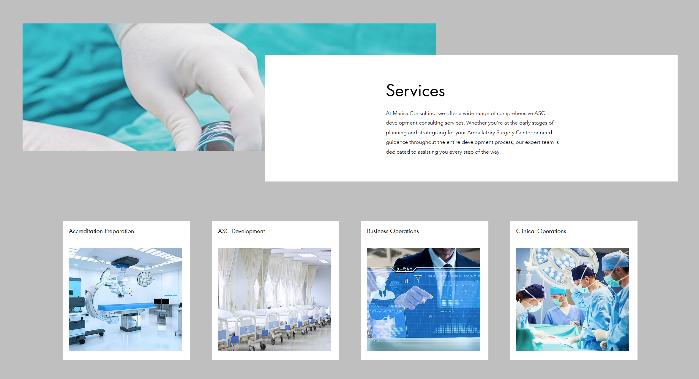 marisa consulting website image